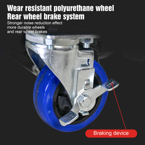 Hydraulic Lift Trolley, 500 LBS Capacity, With 4 Wheels, For Material